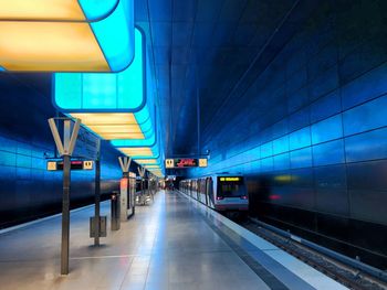 Train at railroad station platform