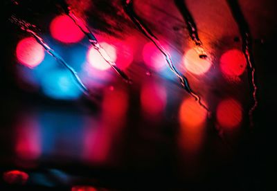 Defocused lights at night