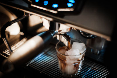 Close-up of coffee cup on table