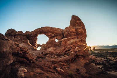 Rock formations on land