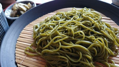 Close-up of food on table