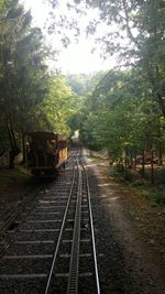 Railroad tracks on railroad track