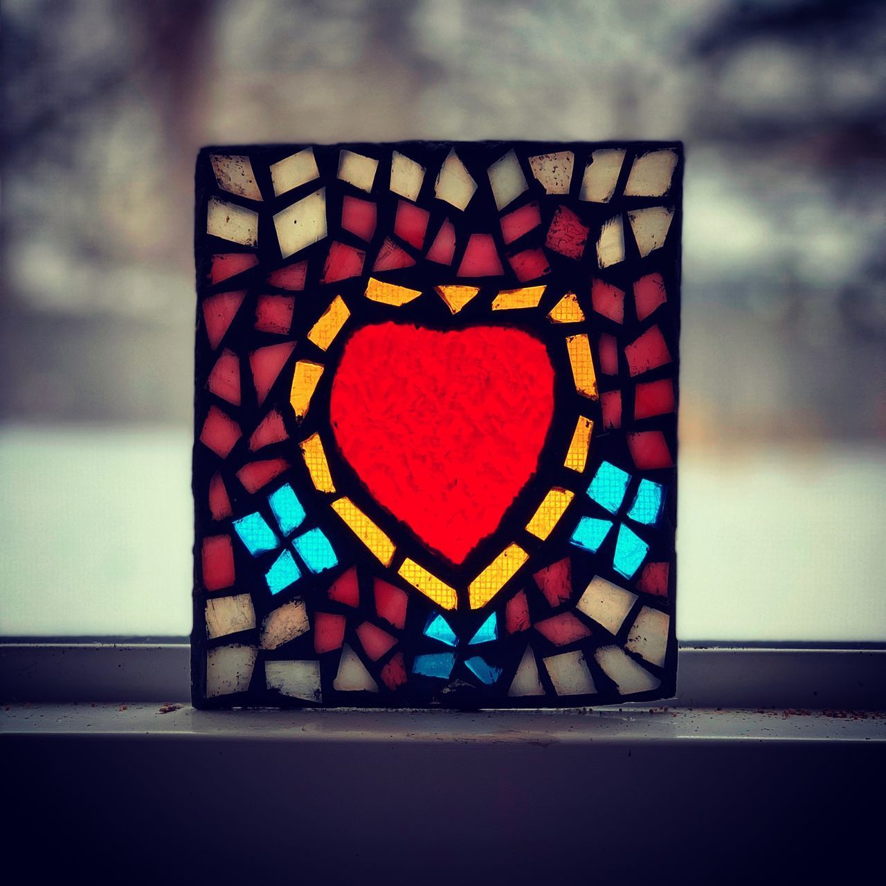 MULTI COLORED GLASS WINDOW