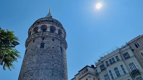 Low angle view of historic building against sky