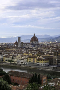 Panoramic view of florence from piazzale michelangelo - santa maria del fiore