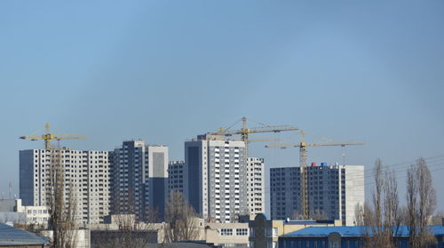 Panorama of houses under construction