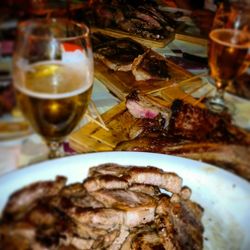 Close-up of food served in plate