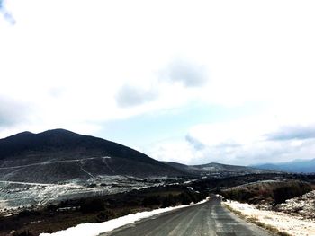 Road passing through mountains