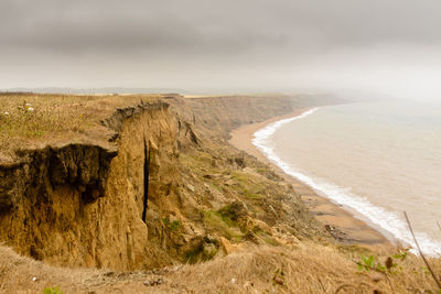 Panoramic view of beach against sky