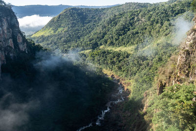 High angle view of river 