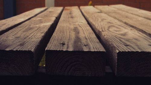 Close-up of wooden plank