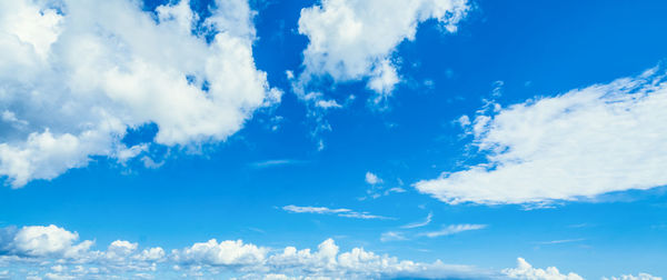 Low angle view of clouds in blue sky