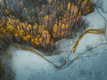 High angle view of water