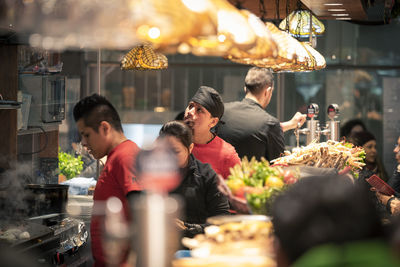 Group of people at restaurant