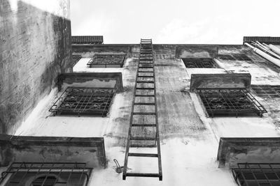 Low angle view of old building against sky