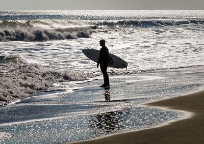 Full length of man on beach