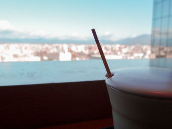 Close-up of coffee on table