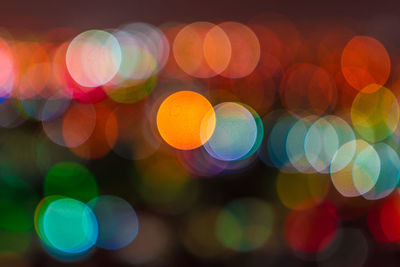 Defocused image of colorful lights