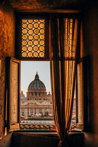 View of ornate window of building