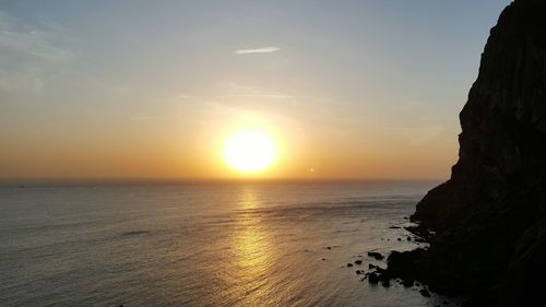 View of sea at sunset