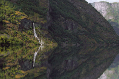 Scenic view of waterfall