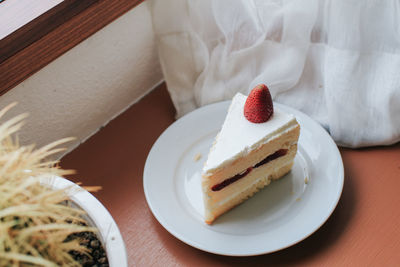 Close-up of cake on plate