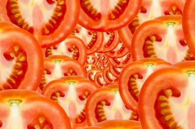 Full frame shot of oranges