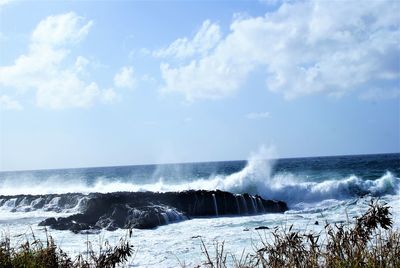 Scenic view of sea against sky