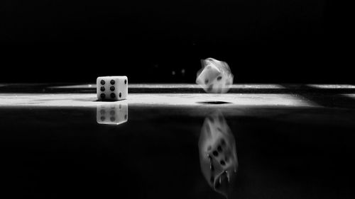 Close-up of water against black background