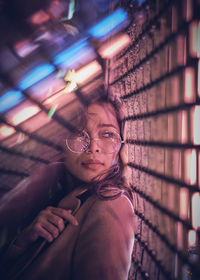 Close-up portrait of young woman