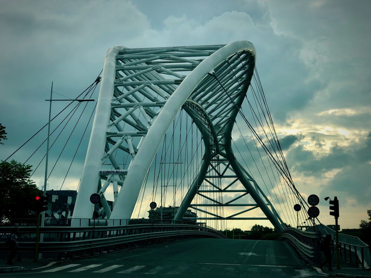 sky, built structure, architecture, cloud - sky, transportation, connection, bridge, engineering, nature, bridge - man made structure, city, suspension bridge, low angle view, cable-stayed bridge, modern, building exterior, travel, travel destinations, road, outdoors