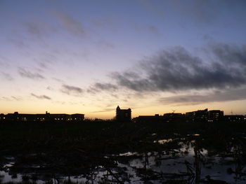 City at sunset