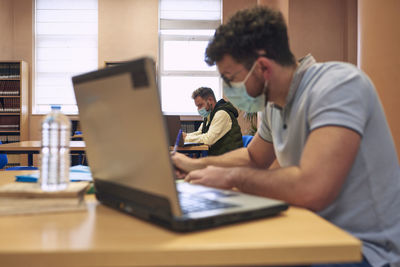 People working on table