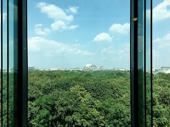 View of landscape against cloudy sky
