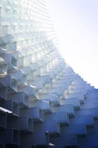 Low angle view of modern building against sky