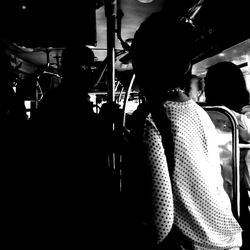 People sitting at amusement park