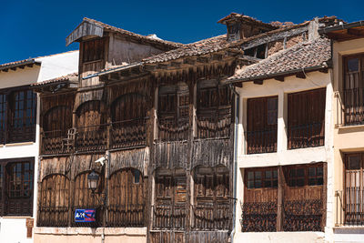 Low angle view of old building against sky