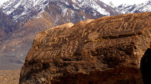 View of rock formations on landscape