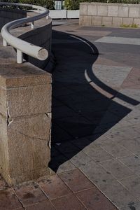 Shadow on brick wall