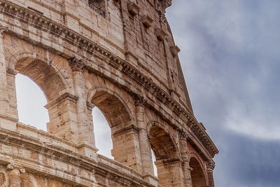 Architectural detail of the colosseum in rome