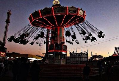 Low angle view of amusement park ride