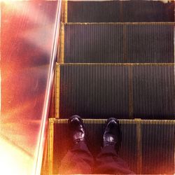 View of escalator