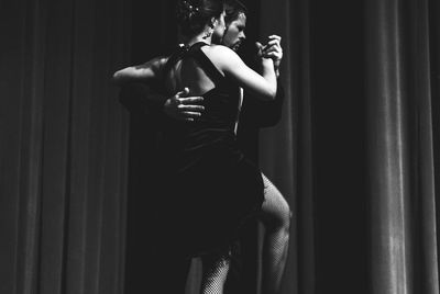 Couple dancing on stage