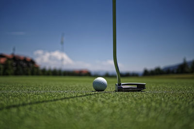 Close-up of golf club