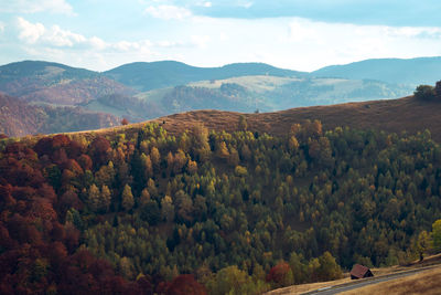 Mountains in the fall season, paltinis area, sibiu county, romania