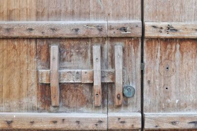 Full frame shot of rusty metal door