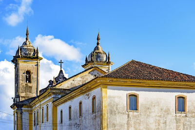 Behind old and historical church in a city of ouro preto, minas gerais, brazil