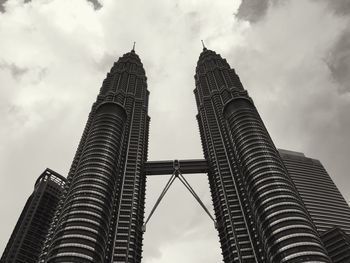 Low angle view of modern skyscrapers