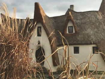 Close-up of house against sky