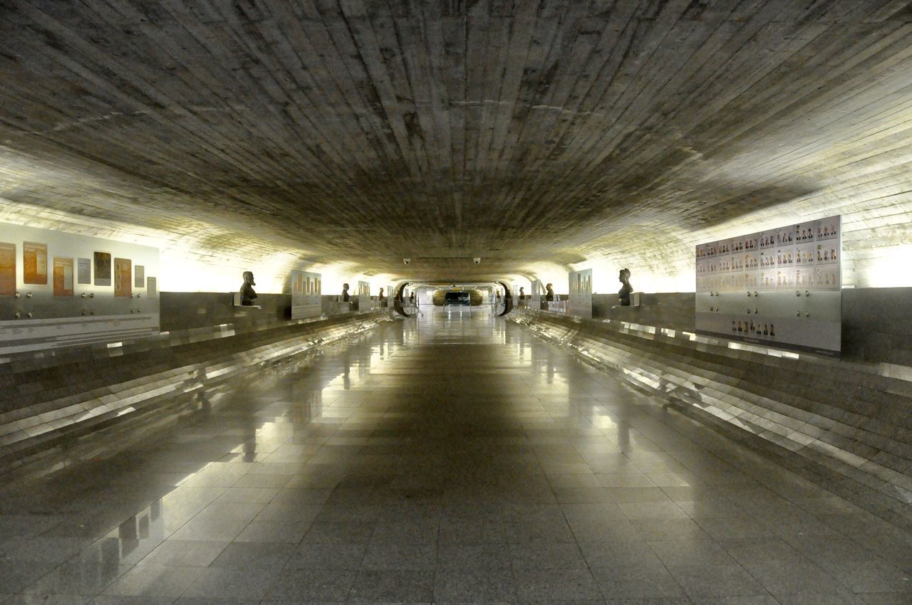 VIEW OF ILLUMINATED TUNNEL